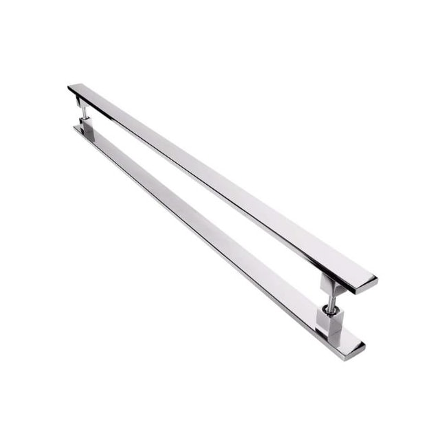 Puxador de Alumínio 40cm Barra Chata Slim Polido - Mesano Puxador de Alumínio 40cm Barra Chata Slim Polido - Mesano