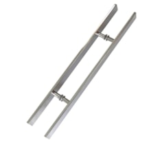 Puxador H Chapado Aço Inox 40cm - União Inox 