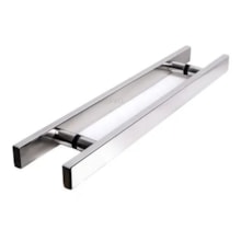 Puxador H Chapado Aço Inox 60cm - União Inox 