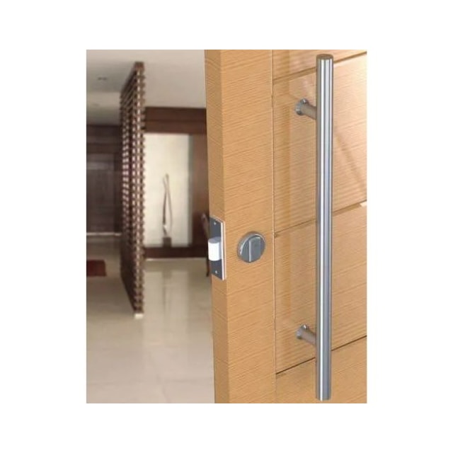 Puxador H para Porta Pivotante Redondo 60cm - União Inox  Puxador H para Porta Pivotante Redondo 60cm - União Inox