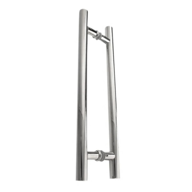 Puxador H para Porta Pivotante Redondo 60cm - União Inox  Puxador H para Porta Pivotante Redondo 60cm - União Inox