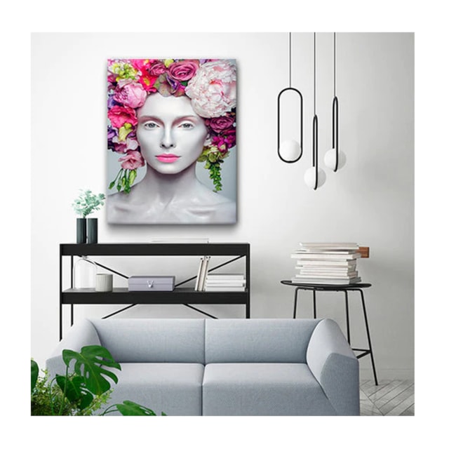 Quadro Arte Conceito Beautiful Flower Queen Borda Infinita 100 x 70 cm