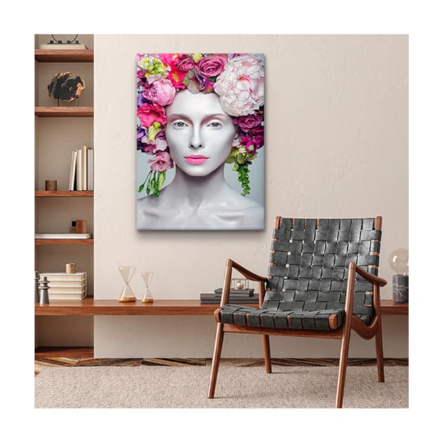 Quadro Arte Conceito Beautiful Flower Queen Borda Infinita 100 x 70 cm