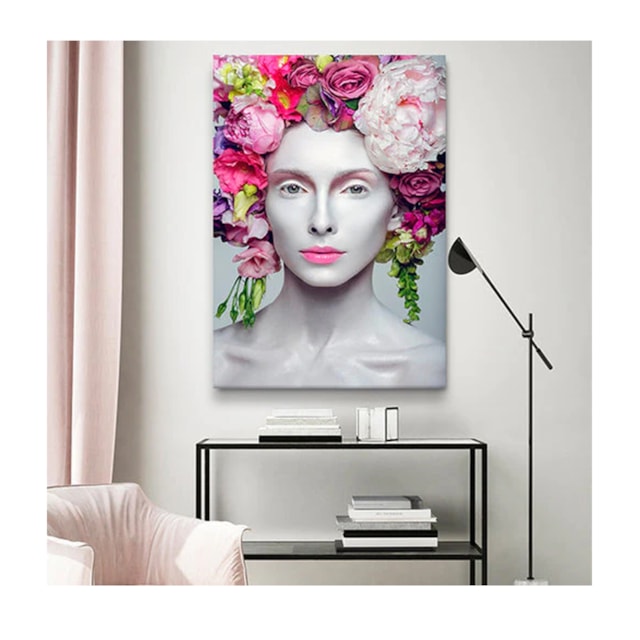 Quadro Arte Conceito Beautiful Flower Queen Borda Infinita 90 x 60 cm