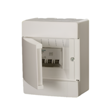 Quadro de Distribuição ABS Sobrepor 5 Disjuntores DIN / 3 NEMA Branco com Barramento Vision - ELETROMAR