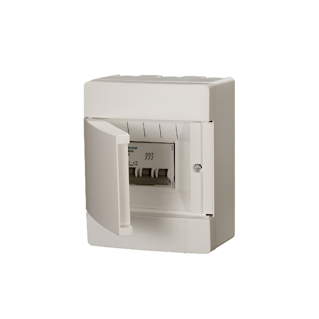 Quadro de Distribuição ABS Sobrepor 5 Disjuntores DIN / 3 NEMA Branco com Barramento Vision - ELETROMAR