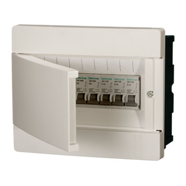 Quadro de Distribuição Branco p/ Embutir 9 Disjuntores - ELETROMAR