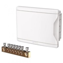 Quadro de DIstribuição de Embutir 8 Disjuntores com Barramento Branco - KRONA Quadro de DIstribuição de Embutir 8 Disjuntores com Barramento Branco - KRONA