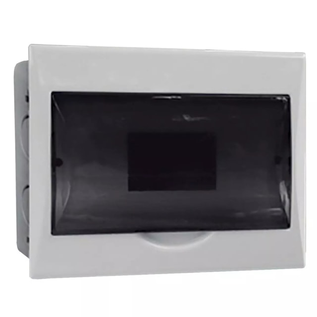 Quadro de Distribuição Embutido para 3/4 Disjuntor Fumê - LIEGE Quadro de Distribuição Embutido para 3/4 Disjuntor Fumê - LIEGE