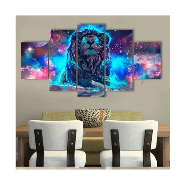 Quadro Decorativo 115x60cm Sala Quarto Leão No Universo Quadro Decorativo 115x60cm Sala Quarto Leão No Universo