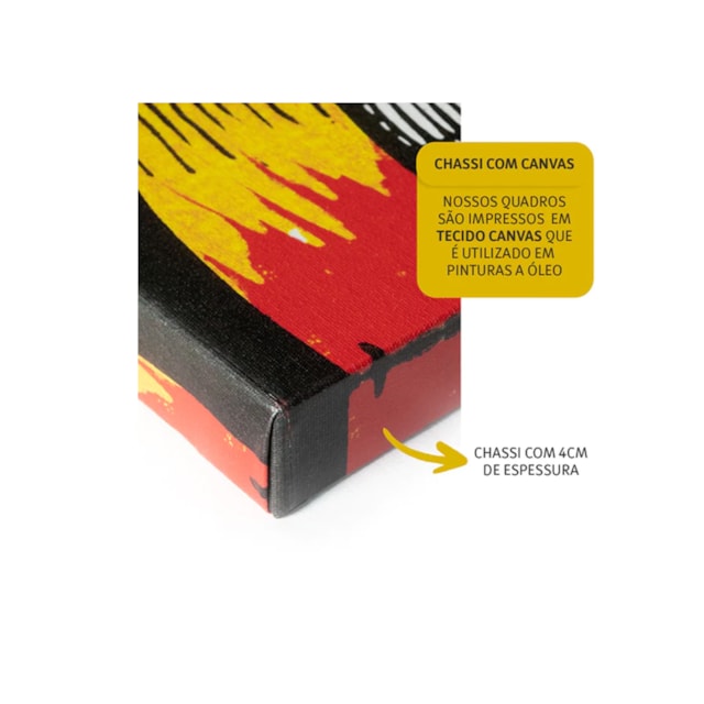 Quadro Decorativo Abstrato Belas Linhas Douradas Borda Infinita 90 x 60 cm Quadro Decorativo Abstrato Belas Linhas Douradas Borda Infinita 90 x 60 cm