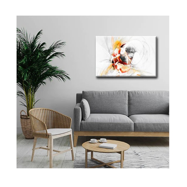 Quadro Decorativo Abstratos e Geométricos Clean Dynamic Borda Infinita 90 x 60 cm