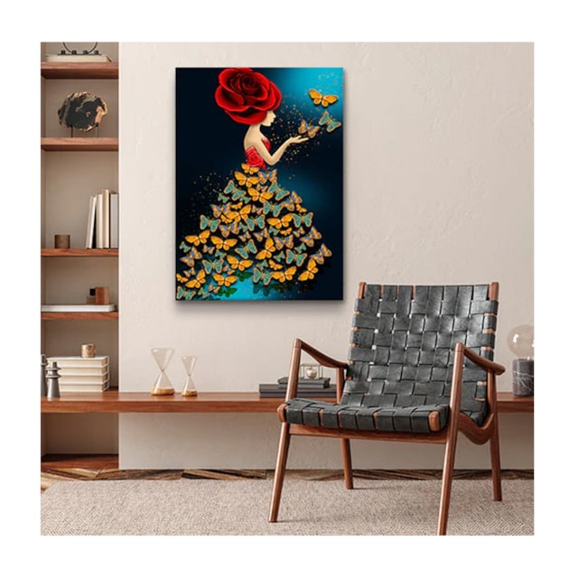 Quadro Decorativo Arte Conceito Butterfly Mistress 120 x 80 cm Quadro Decorativo Arte Conceito Butterfly Mistress 120 x 80 cm