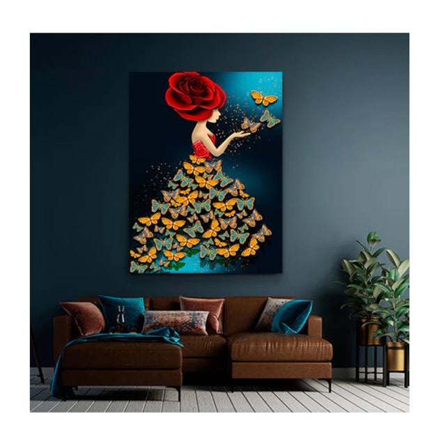 Quadro Decorativo Arte Conceito Butterfly Mistress 120 x 80 cm Quadro Decorativo Arte Conceito Butterfly Mistress 120 x 80 cm