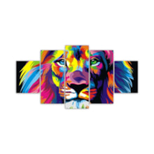 Quadro Decorativo Leao De Juda Biblia Jesus Cristo + Cores Quadro Decorativo Leao De Juda Biblia Jesus Cristo + Cores