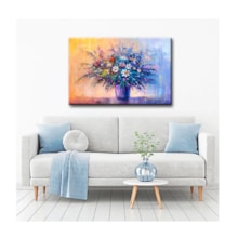 Quadro Folhas e Flores Color Flowers Borda Infinita 100 x 70 cm