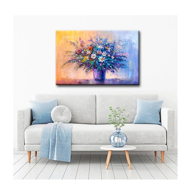 Quadro Folhas e Flores Color Flowers Borda Infinita 100 x 70 cm