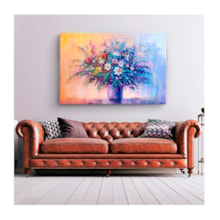 Quadro Folhas e Flores Color Flowers Borda Infinita 120 x 80 cm