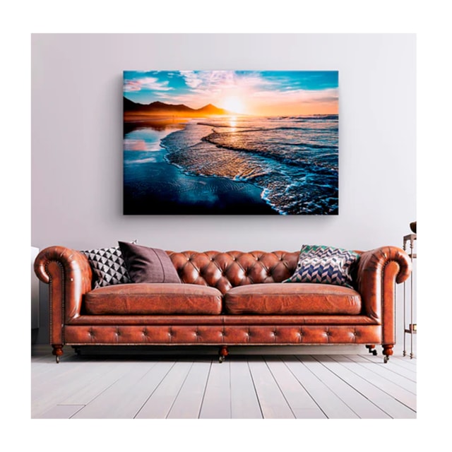 Quadro Paisagens e Natureza Amazing Beautiful Sunset Borda Infinita 100 x 70 cm