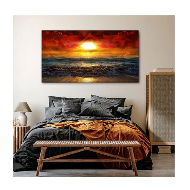 Quadro Paisagens e Natureza Beautiful Sunset Borda Infinita 100 x 70 cm Quadro Paisagens e Natureza Beautiful Sunset Borda Infinita 100 x 70 cm