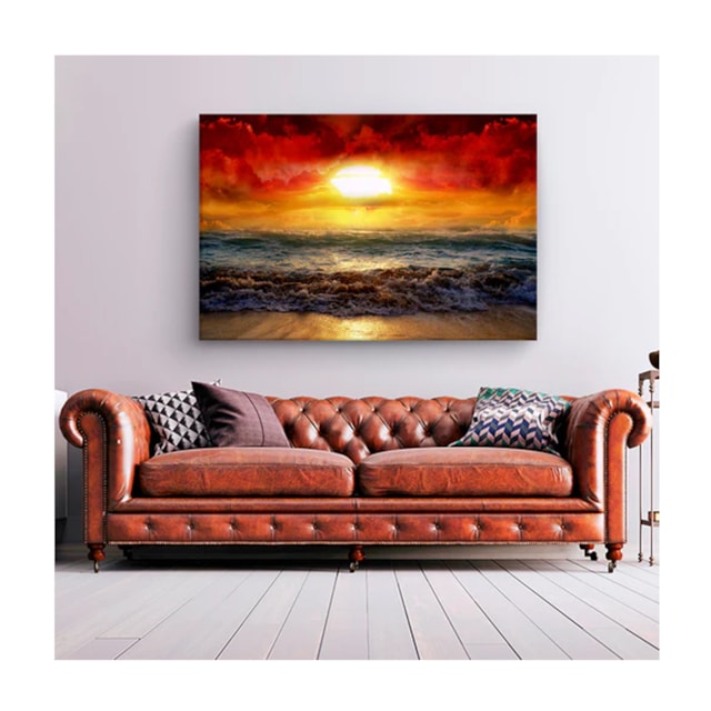 Quadro Paisagens e Natureza Beautiful Sunset Borda Infinita 90 x 60 cm Quadro Paisagens e Natureza Beautiful Sunset Borda Infinita 90 x 60 cm