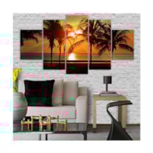 Quadros Decorativo Por Do Sol Praia Coqueiro Mar Sala Quarto Quadros Decorativo Por Do Sol Praia Coqueiro Mar Sala Quarto