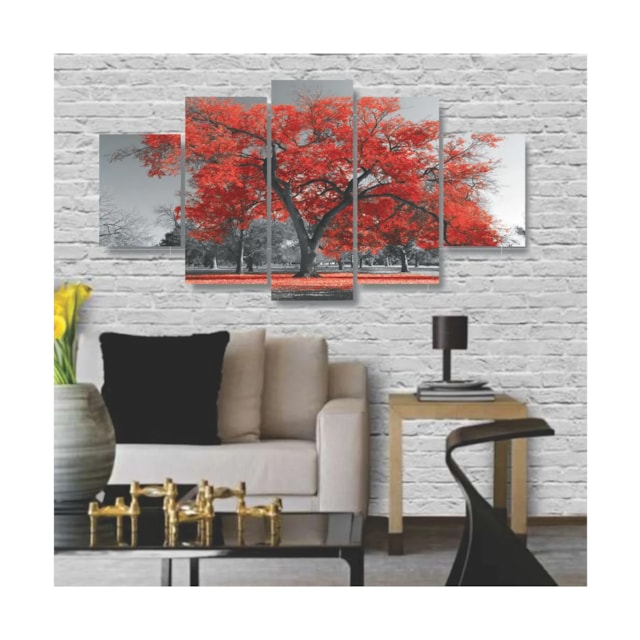 Quadros Decorativos Arvore Vida Botanico Sala Quarto Vermelho Quadros Decorativos Arvore Vida Botanico Sala Quarto Vermelho
