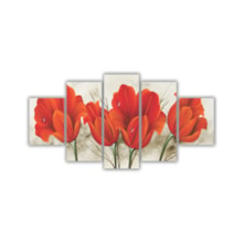 Quadros Decorativos Floral Flores Buque de Tulipas Vermelhas 2