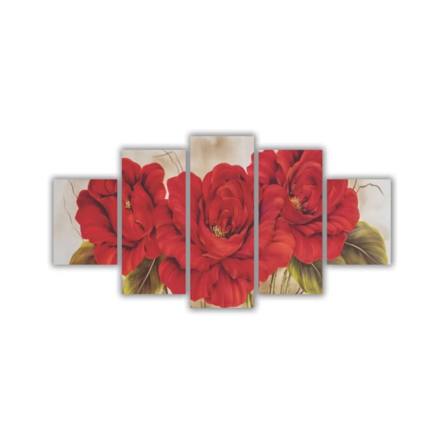 Quadros Decorativos Floral Flores Buque Vermelho 2