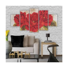 Quadros Decorativos Floral Flores Buque Vermelho 2