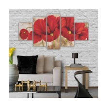 Quadros Decorativos Floral Flores Buque Vermelho