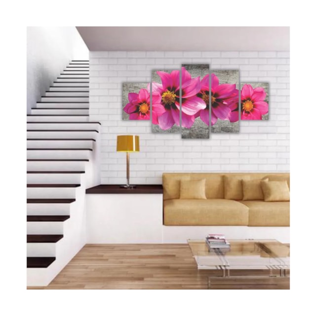 Quadros Decorativos Floral Flores Rosa Pink