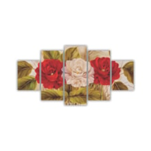 Quadros Decorativos Floral Flores Rosas Brancas e Vermelhas