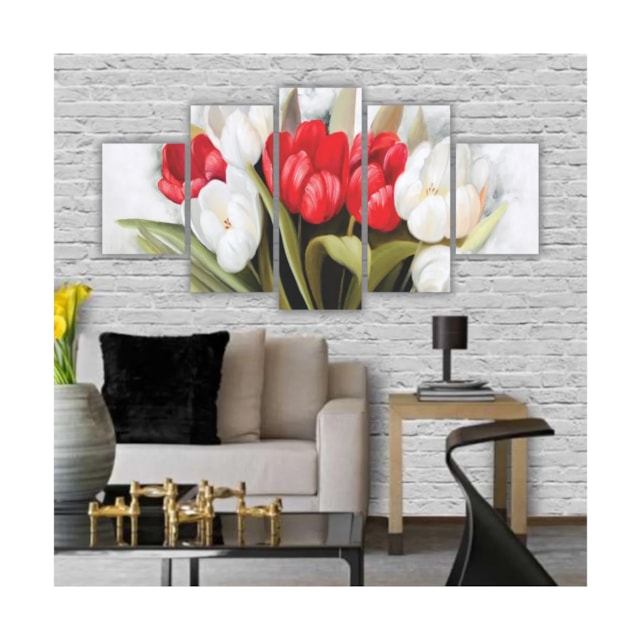 Quadros Decorativos Floral Flores Tulipas Coloridas