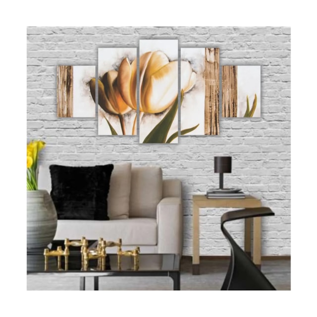 Quadros Decorativos Floral Flores Tulipas em Sépia