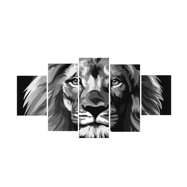 Quadros Decorativos Leão Preto e Branco Sala Quarto Quadros Decorativos Leão Preto e Branco Sala Quarto