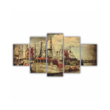 Quadros Decorativos MDF Barcos em Sépia