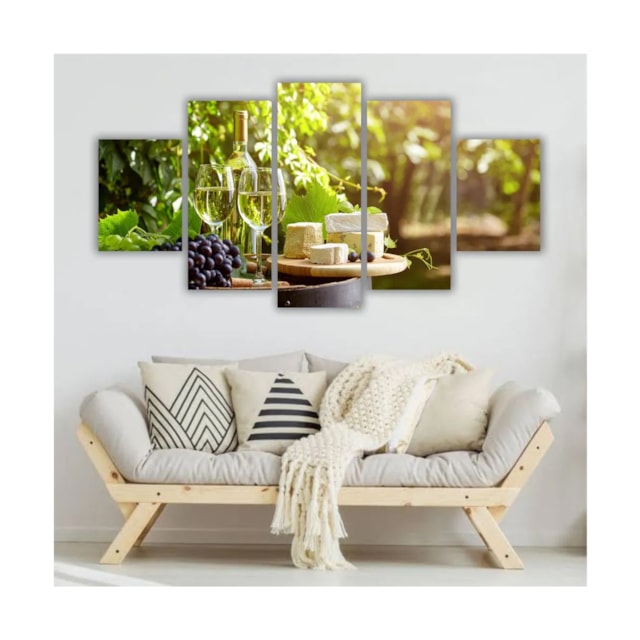 Quadros Decorativos MDF Bebidas Vinhos e Queijos