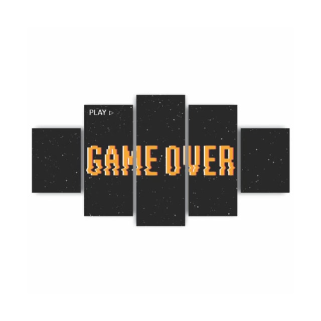 Quadros Decorativos MDF Game Over Jogos Gamer Sala Quarto