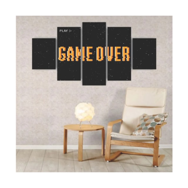 Quadros Decorativos MDF Game Over Jogos Gamer Sala Quarto