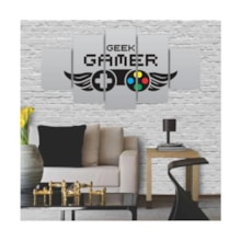 Quadros Decorativos MDF Gamer Geek Controle Cinza Sala Quarto