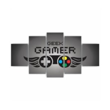 Quadros Decorativos MDF Gamer Geek Controle Preto Sala Quarto