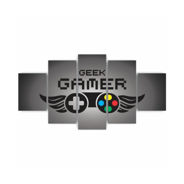 Quadros Decorativos MDF Gamer Geek Controle Preto Sala Quarto