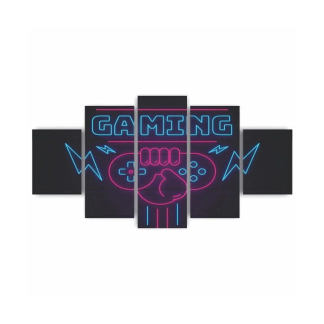 Quadros Decorativos MDF Gaming Hora do Jogo Gamer Sala Quarto