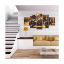 Quadros Decorativos MDF Moto Branca