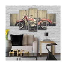 Quadros Decorativos MDF Moto Vermelha