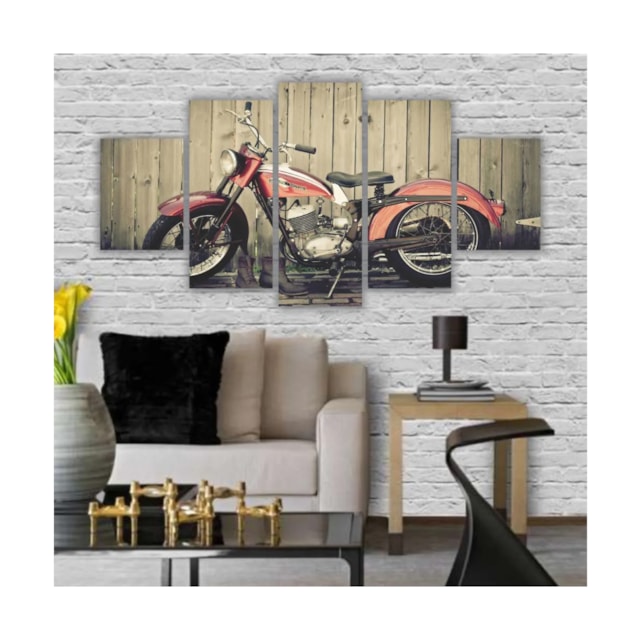 Quadros Decorativos MDF Moto Vermelha