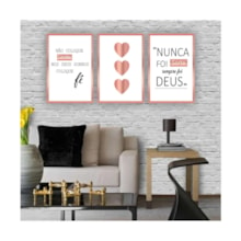 Quadros Decorativos MDF Religioso Nunca Foi Sorte 60x40