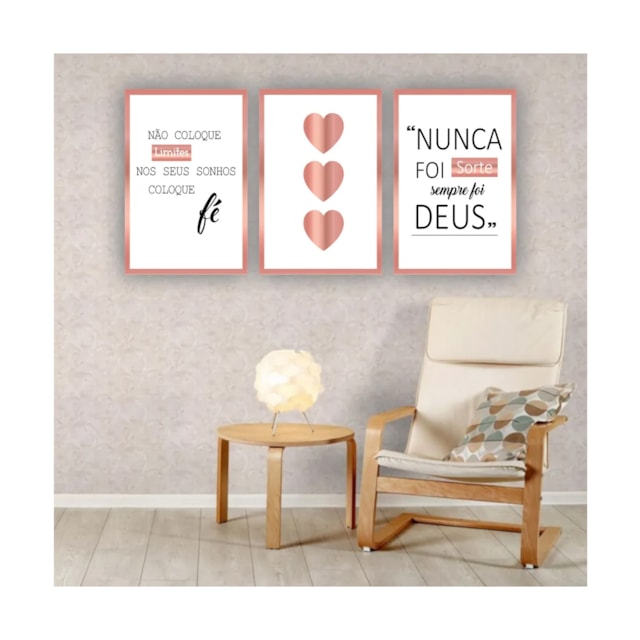 Quadros Decorativos MDF Religioso Nunca Foi Sorte