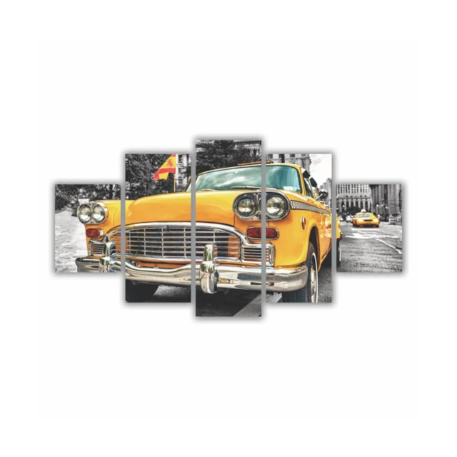 Quadros Decorativos MDF Taxi Amarelo